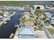 Waterfront properties with canal access, docks, and lush landscaping abound at 4039 Casa Ct, Hernando Beach, FL 34607
