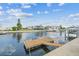 New dock with ladder access to the water in a quiet neighborhood at 4039 Casa Ct, Hernando Beach, FL 34607