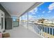 This home's outdoor porch provides ample space and beautiful water views at 4039 Casa Ct, Hernando Beach, FL 34607