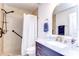 Nicely updated bathroom with a combination shower and tub and attractive vanity sink at 5114 Whispering Leaf Trl, Valrico, FL 33596