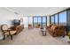 Cozy living room featuring city views and a comfortable seating arrangement at 7600 Bayshore Dr # 1206, Treasure Island, FL 33706