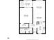 Detailed floor plan showcasing the layout of the bedroom, kitchen, living room, and bathroom at 11511 113Th St # 24C, Largo, FL 33778