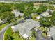 Aerial view of community showcasing mature trees, landscaping, and manicured lawns at 1211 Golfview Woods Dr, Sun City Center, FL 33573
