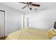 Bedroom featuring a ceiling fan and bed at 1222 E Powhatan Ave, Tampa, FL 33604