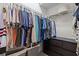 Walk-in closet includes racks for hanging and closet organizer with drawers and baskets at 14493 Promenade Pkwy, Odessa, FL 33556
