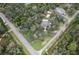 Expansive aerial view of a secluded estate surrounded by lush greenery and mature trees at 15053 Peace Blvd, Spring Hill, FL 34610
