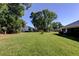 Sprawling backyard with lush green grass and mature trees, creating a serene outdoor space at 2557 Laurelwood Dr # 10E, Clearwater, FL 33763
