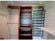 Walk-in closet with custom storage solutions and ample shelving at 2557 Laurelwood Dr # 10E, Clearwater, FL 33763