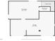 Floorplan of the basement with flex space, garage, and bathroom at 322 Ontario Ave, Crystal Beach, FL 34681