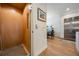Interior elevator provides easy access to a dining area with luxury appliances and bright sunlight at 409 Regent N Ln, St Petersburg, FL 33701