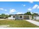 Charming single-story home with a well-manicured lawn, stylish blue door, and inviting curb appeal at 4675 26Th N Ave, St Petersburg, FL 33713