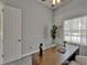 Office with carpet flooring, a large window, and neutral paint at 607 Vintage Way, Brandon, FL 33511