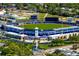 Aerial view of TD Ballpark, home of the Toronto Blue Jays, showcasing the field and surrounding cityscape at 147 & 139 Edgewater Dr, Dunedin, FL 34698