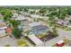 Aerial neighborhood shot of property with a backyard and proximity to highway at 2704 W Main St, Tampa, FL 33607
