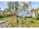 Secluded backyard features a fire pit and landscaping at 2909 60Th N Ave, St Petersburg, FL 33714