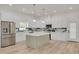 Modern kitchen featuring white cabinets, stainless steel appliances, and a center island at 4021 Ohio Ave, Tampa, FL 33616