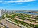 Expansive aerial view of the waterfront community near downtown, showcasing the river and cityscape at 501 Knights Run Ave # 5101, Tampa, FL 33602