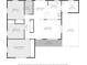 Detailed floor plan showcasing the layout of the bedrooms, kitchen, living room, porch and carport at 6556 S West Shore Cir, Tampa, FL 33616