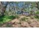 View of the home nestled among mature trees and landscaping at 9724 Hermit Hollow Ln, Gibsonton, FL 33534