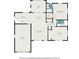 Detailed floor plan of the residence, showing the layout, dimensions, and room names at 1051 Normandy Blvd, Holiday, FL 34691