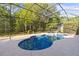 Inviting screened-in pool offers a relaxing retreat with ample space for lounging and enjoying the outdoors at 10726 Miracle Ln, New Port Richey, FL 34654