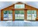 Bright sunroom featuring large windows overlooking the green backyard at 1120 Country Ln, Lutz, FL 33558