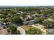Picturesque aerial shot showcasing a lovely neighborhood, featuring lush greenery and well-maintained residential properties at 1985 Hastings Dr, Clearwater, FL 33763