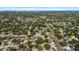 Wide angle aerial view of a residential neighborhood with mature trees and a blue sky at 1985 Hastings Dr, Clearwater, FL 33763
