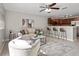 Inviting living room showcasing an open floor plan and seamless flow into the kitchen at 1985 Hastings Dr, Clearwater, FL 33763