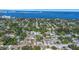 Expansive aerial view of a residential neighborhood with the ocean in the background at 2016 Douglas Ave, Clearwater, FL 33755