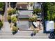 Aerial view of home showing roof, and fenced backyard with RV parking, and proximity to neighboring streets at 212 28Th S St, St Petersburg, FL 33712