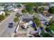 This aerial view highlights a fenced in property with an RV parked in the back at 212 28Th S St, St Petersburg, FL 33712