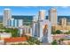 Wonderful city view of the skyline and Tampa Bay with a colorful mural and blue skies at 226 5Th N Ave # 605, St Petersburg, FL 33701