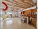 Spacious garage featuring work table and painted floor at 294 Kentucky Ave, Crystal Beach, FL 34681