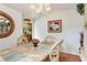 Bright dining area with hardwood floors and a chandelier at 29737 Fog Hollow Dr, Wesley Chapel, FL 33543