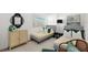 Comfortable bedroom featuring twin beds, stylish furnishings, and a calming color scheme for a peaceful night's sleep at 30247 Fairway Dr, Wesley Chapel, FL 33543