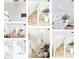 Collage of elegant spiral staircases with white walls at 4321 S Renellie Dr, Tampa, FL 33611