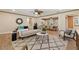 Inviting living room with hardwood floors, a modern sofa, stylish rug, and natural light at 4926 Camellia S Way, St Petersburg, FL 33705