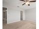 Bright bedroom with neutral walls and carpet flooring with ceiling fan and closet at 6337 Shore Vista Pl, Apollo Beach, FL 33572
