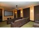 Home theater with comfortable seating, large screen, and dim lighting for an immersive experience at 880 Mandalay Ave # C908, Clearwater Beach, FL 33767