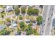 An aerial view of the home in a neighborhood close to a main road at 1025 W Berry Ave, Tampa, FL 33603