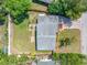 Aerial view of the home features a spacious yard, brick paved walkway and room to relax at 10821 101St Ave, Seminole, FL 33772