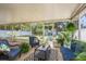 Comfortable screened patio with modern outdoor furniture and relaxing backyard view at 15856 49Th N St, Clearwater, FL 33762