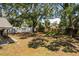 Spacious backyard with mature trees, providing shade and privacy at 8721 N Whittier St, Tampa, FL 33617