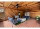Cozy covered patio with comfortable seating, ceiling fans, and a relaxing atmosphere at 8721 N Whittier St, Tampa, FL 33617