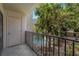 Private balcony with tiled floors and views of the community pool at 105 4Th Ne Ave # 220, St Petersburg, FL 33701