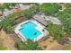 Aerial view of community pool at 13131 Early Run Ln, Riverview, FL 33578