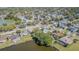 Expansive aerial view of a residential community with lakefront homes and lush greenery at 1894 Union St, Clearwater, FL 33763