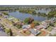 Aerial view of the property highlighting proximity to a serene lake and surrounding neighborhood at 1894 Union St, Clearwater, FL 33763