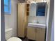 Modern bathroom with floating vanity, unique sink, and stylish mirror at 1894 Union St, Clearwater, FL 33763